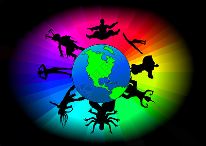 全球舞蹈女性乐趣人群青少年阴影音乐插图舞蹈家天空男人图片
