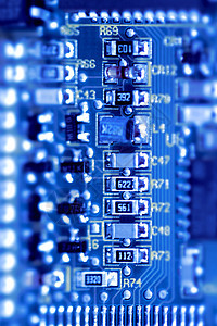 电路板芯片蓝色电路母板处理器技术电气电子产品主板制造业图片