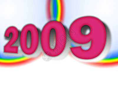 2009年新年快乐日历年度打印问候语季节性规划师新年背景图片