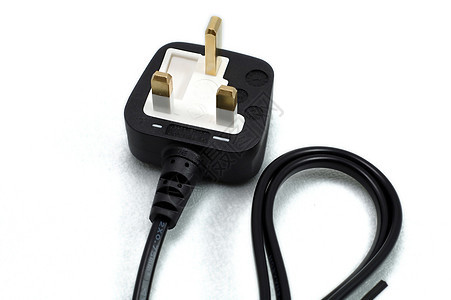 电气插件力量插头标准中性电缆地球保险丝金属黑色出口图片