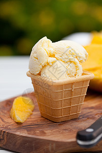 芒果冰淇淋正方形持有者杯子食物甜点冰杯图片