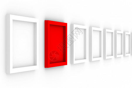 白色背景上的行空框 孤立的 3D 图像绘画领导者横幅插图正方形海报艺术广告牌文件夹装饰品图片