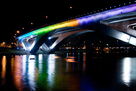 彩色桥梁游客风景交通商业旅行建筑地标景观建筑学吸引力图片