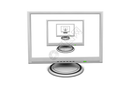 LCD 平坦屏幕监视器 - 多递归 PiP图片