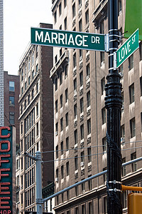 婚姻爱情街标志背景图片
