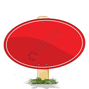 红横幅商业广告牌木头艺术红色背景图片