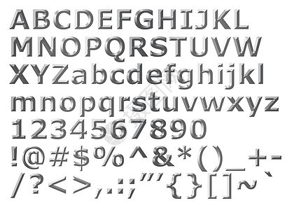 银化字母字母 数字和符号Name金属小写阴影浮雕镀银首都银色黄铜白色银器图片