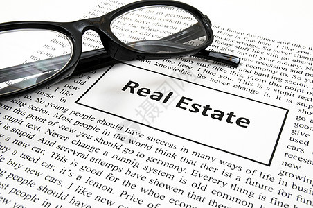 房地产报纸销售房屋广告房子通讯投资金融市场背景图片