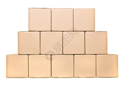 纸板箱堆叠包装纸盒回收白色盒子纸板棕色四物命令船运图片