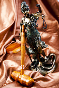 司法规模美丽雕塑法律金属法官智慧女士青铜眼罩命令图片