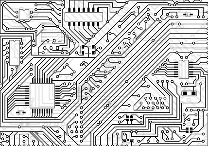 高科技工业电子黑色白底黑白背景图片