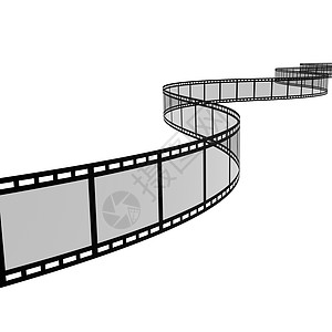 3D 电影螺旋相机胶片黑与白视频投影卷轴空白电影业摄影图片