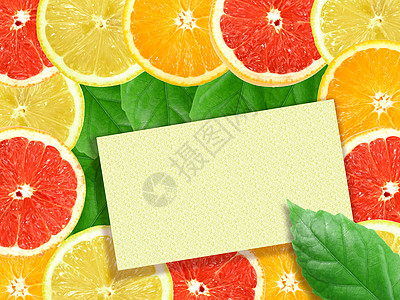 柑橘切片摘要背景照片食物水果问候叶子活力摄影橙子工作室框架图片