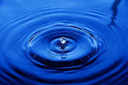 水滴戒指飞溅蓝色液体行动海浪雨滴床单反射气泡图片
