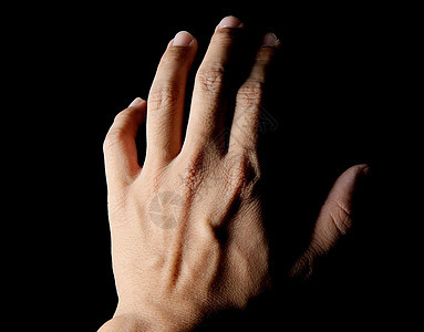 鬼手商业危险男人手指指甲解决方案棕榈男性黑色皮肤图片