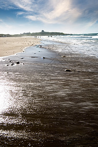 美丽的海滩 海浪大海岸线阳光沿海天堂海景晴天天空海岸太阳冲浪图片