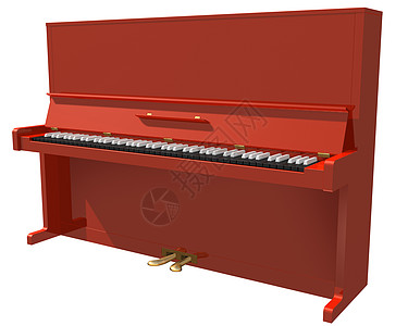 红钢琴乐器象牙键盘剧院爱好音乐排演旋律教育条纹图片