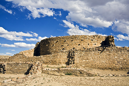 查科文化的废墟沙漠橙子砂岩历史旅行石头霍皮房子遗产基瓦图片