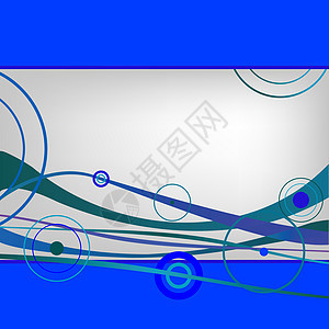 蓝色波浪和圆圈网络风格公司液体海浪装饰流动曲线艺术品角落图片