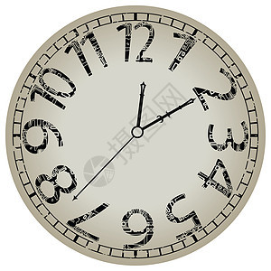 白对白的抽象时钟钟表日程计时器滴答数字韵律手表金属小时艺术图片