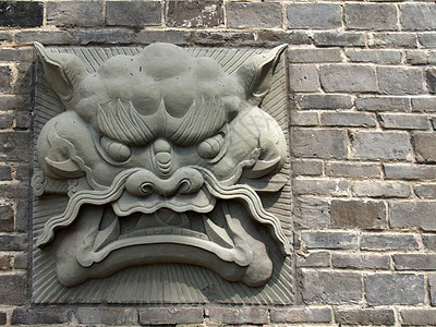 中华民族动物古董怪物麒麟石头装饰品风格数字雕刻狮子图片