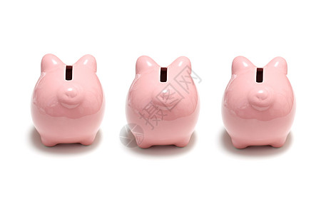 养猪银行白色粉色银行业利润陶瓷经济储蓄现金债务退休图片