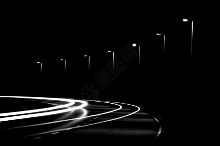 夜晚的灯光导航股票白色汽车路线城市免版税生活运输黑色图片
