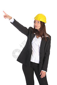 商业妇女指向职业建筑师工程师代理人建筑学领导领导者公司头盔经济图片