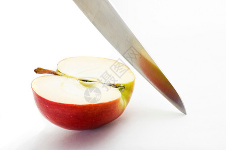 刀和苹果烹饪工具白色用具厨房红色仪器工作室食物厨师图片