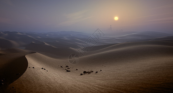 沙漠日落地平线日落沙丘波浪阴影干旱天空橙子线条金子图片