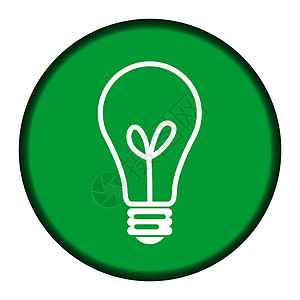 灯泡按钮圆圈白色标签插图绿色圆形商业通讯徽章球形图片