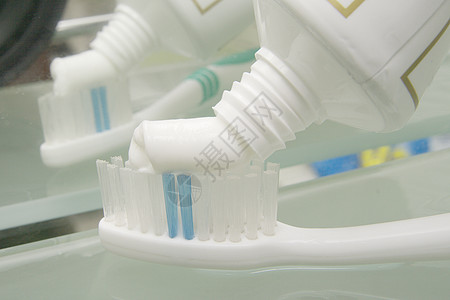 牙刷和糊卫生口服白色衰变薄荷牙齿浴室牙医牙科牙膏图片