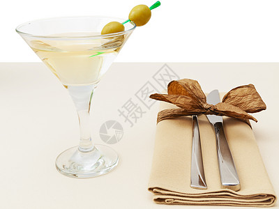 鸡尾酒玻璃环境酒精干杯餐巾金属桌子服务餐具餐巾纸图片