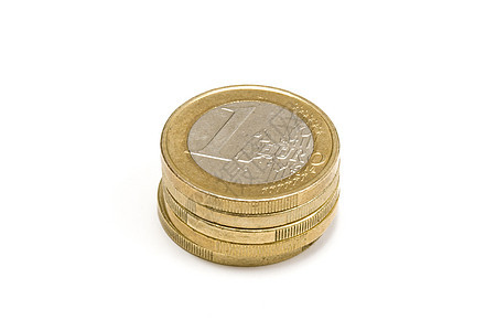 欧元硬币交换金融宏观价格联盟储蓄白色圆形经济全球背景图片