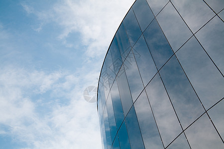 现代建筑商业玻璃大学公司技术工作镜子建筑学反射蓝色图片