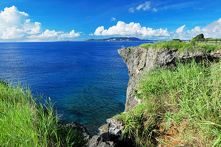 夏季夏天假期天堂海岸地平线蓝色海浪珊瑚礁海洋异国海景图片