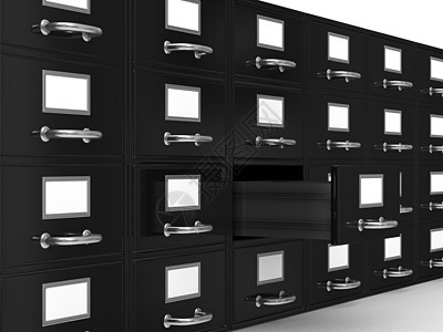 白色的存档柜子 孤立的 3D 图像家具插图文件夹卡片备案图书馆内阁仓库安全车厢研究高清图片素材