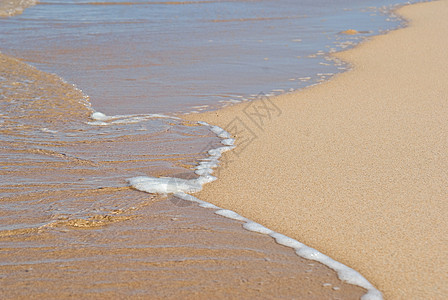 温柔水海滩泡沫海洋图片