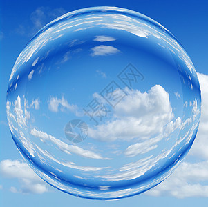 蓝蓝天空或圆球泡泡白色水晶气泡多云天气球体图片