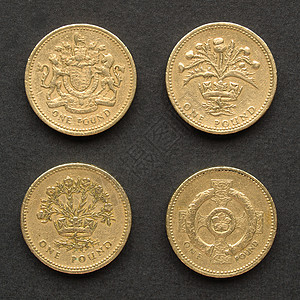 英镑硬币成功投资银行英语金融货币支付现金信用高清图片