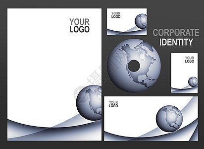 企业画册商业商务文件办公室印刷漩涡公司全世界出口身份全球化光盘标签背景