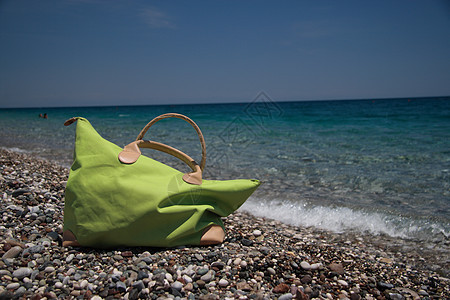 海滩袋 暑假梦旅行蓝色地平线边缘女性海浪假期闲暇配饰手提包图片