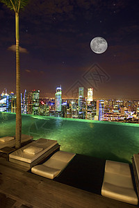新加坡观点摩天大楼银行商业城市金融游泳酒店反射景观财富图片