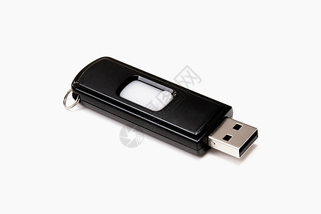 USB 存储驱动器插头内存钥匙黑色控制技术白色电子贮存口袋图片