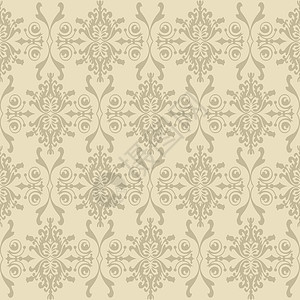 经典花卉形态的无缝壁纸叶子皇家纺织品装饰布料窗帘丝绸织物风格曲线图片