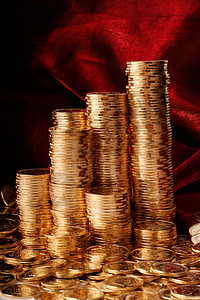 金金硬币库存订金金属货币柱子商业宝藏银行业金融投资图片