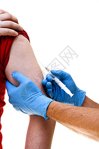 医生给病人注射针剂诊所专家药剂女士药品疾病医院临床医师疫苗图片