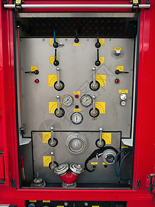 救援消防车设备灭火器消防队员管子情况消防栓阀门乐器控制卡车压力图片