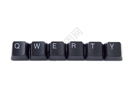 在键盘上拼写的 QWERTY 黑色图片