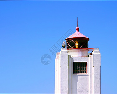 灯塔旅行海岸房子导航安全航行蓝色海洋白色海岸线图片